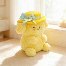 1 búp bê nhồi bông Sanrio Pompompurin chủ đề hoa, được làm từ chất liệu nhồi bông có độ đàn hồi cao, trang trí hoa lá + thiết kế tròn trịa dễ thương, kích thước phù hợp, thích hợp làm đồ trang trí nhà cửa và quà tặng ngày lễ. - Màu vàng - Xem 3