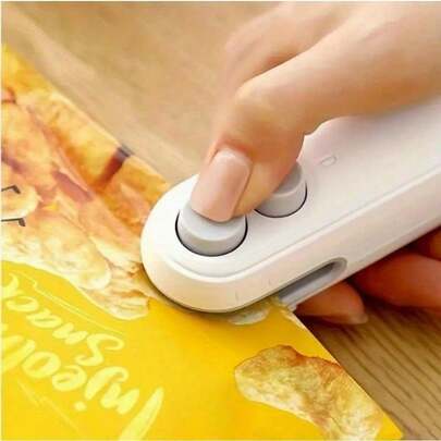 USB Rechargeable Portable Mini Heat Sealer - A 2-In-1 Sealing And Bag-Cutting Machine With A Magnetic Blade, Suitable For Packaging, Food Preservation, Kitchen Sealing, Etc. A Handheld Household Item, It Makes A Great Christmas And New Year's Gift.