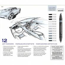 Prismacolor Premier - Marcadores artísticos de doble extremo, punta fina y cincel, color gris frío, para adultos, paquete de 12 - Gris frío - Ver 5