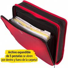 YQQ Five Star Carpeta con Cierre de 2" 380 hojas y Expandible hasta 880 hojas. Rojo. 725381234 - COLORROJO - Ver 3
