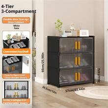 3/4/5/6/7 Tier Shoe Rack, Suitable For Wardrobe, Plastic Shoe Rack, Shoe Storage Box, Stackable Transparent Door Shoe Box, Easy To Assemble Shoe Cabinet, Accessories For Living Room Entryway, Bedroom And Dorm, Storage And Organization. Kitchen Storage Shelf, Living Room Toy Rack, Bedside Cabinet, Christmas Gift, Storage Box - Multicolor - View 19