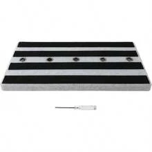 Tbest Tablero de Pedales de Efectos de Guitarra, Material de PE Tablero de Pedales de Efectos de Guitarra de Gran Tamaño Fácil Instalación con Fuente de Alimentación Espacio () - Diseño de mármol blanco - Ver 10