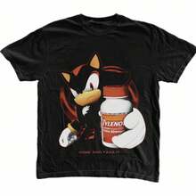 "" Come And Take It T-Shirt, Shadow The Hedgehog Shirt,  Shirt, Unisex Graphic Tees Gothic Grunge Y2k Emo Scene Amity  Style Clothes Menswear Womenswear Streetwear - 黑色 - 查看 1