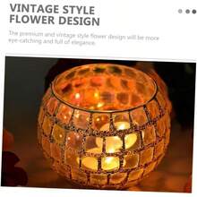 portavelas de Mosaico Lmina lmpara sujetavelas Vela de Mesa Plato de Vela te Ligero Home Decor decoracin casa Scented Candles candelabros portavelas de Luces de t Vidrio - 1 - Ver 9