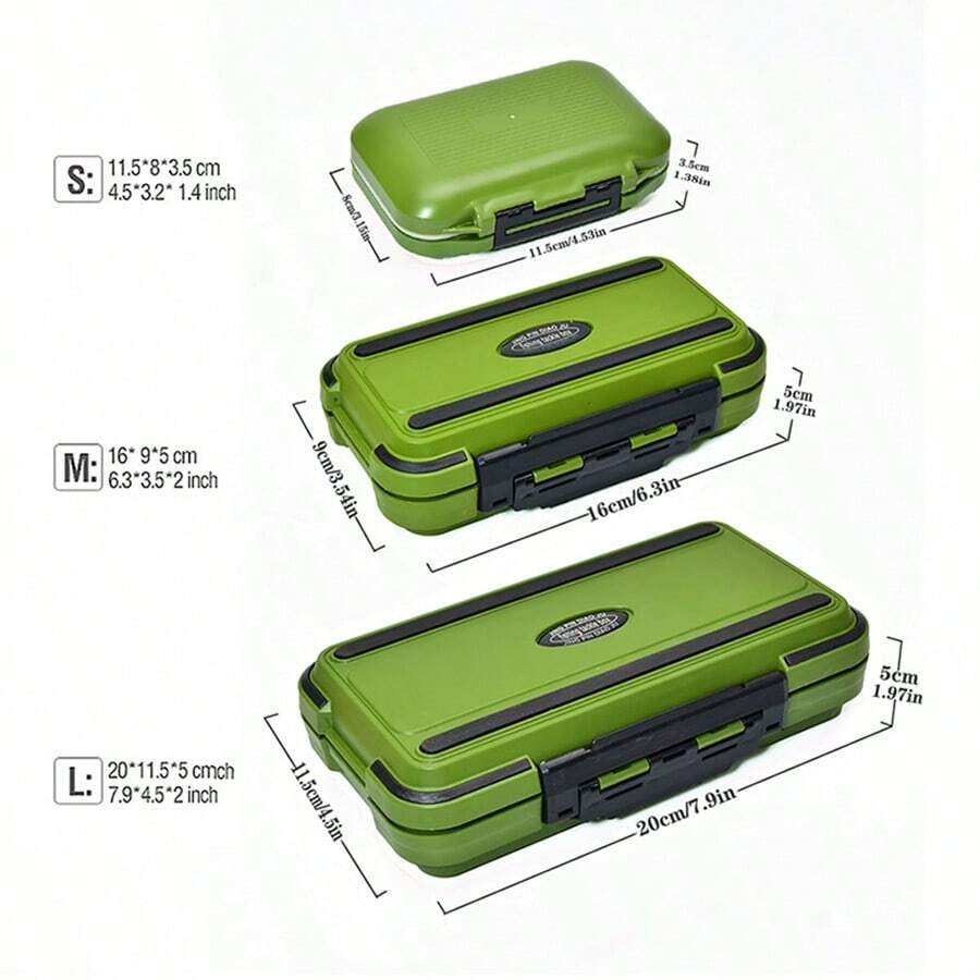 Waterproof Fishing Tackle Box Fishing Accessories Tool Storage Box Fish Hook Lure Fake Bait Boxes For Carp Fishing Goods - Green - View 1