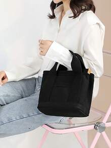 Bolso de lona de lujo minimalista y elegante