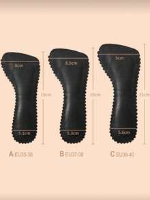 1 Pair Of Sandal Insoles Self-Adhesive Women's Summer Non-Slip Breathable Sweat-Absorbing High-Heeled Shoes Thin Seven Cushions - Black - View 3