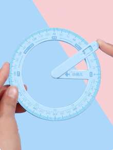 1 Set Cartoon 360 Degree Rotatable Angle Teaching Aids, Math Angle Decomposition Drawing Geometric Protractor, Multifunctional Drawing Ruler, 360 Degree Movable Angle Teaching Tool, 360 Degree Movable Angle Teaching Ruler, Math Angle Decomposition Recognition Multifunctional Angle Ruler Demonstrator, Back To School