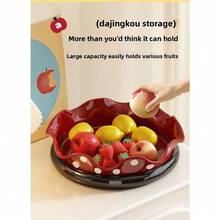 1 件轻奢旋转波点水果盘；红色水果盘，塑料水果盘，圆形水果盘，多层水果盘，不对称形状水果盘，方形水果盘，陶瓷水果盘，玻璃水果盘，木质水果盘，心形水果盘，复古水果盘，多功能水果盘。适用于客厅、卧室、书房。 - 彩色 - 查看 11