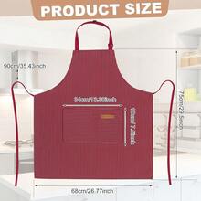 2 Pack Kitchen CooFKing Aprons, Adjustable Bib Chef Apron With 2 Pockets For Women Men, For CooFKing, Cleaning,Blue+Red - Blue+Red - View 3