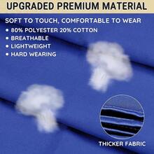 Chef Apron For Men And Women Wash Free Bib Apron With 2 Pockets Water & Oil Proof Adjustable Aprons,Blue - Blue - 查看 4