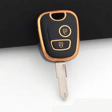 1pc Car Remote Key Fob Cover Protector Suitable For Peugeot 307/206/207/Citroen C2/Picasso, Durable Soft TPU Protection, Ideal Gift - Multicolor - View 3