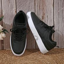 Women's Retro Mary Jane Sneakers Platform Cushioned Sole Casual Street Style Shoes - Black - View 10
