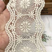 1/5 Yards Romantic, 8cm Width Vintage Apricot Hollow Embroidered Lace Trim Elegant Fabric Ribbon For DIY Crafts, Sewing, Wedding Dress & Clothing Accessories Vintange Floral Lace For Custume Sewing, Handcrafts, Gift Wrapping, Home Decor - Multicolor - View 8