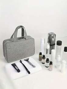 Large Hanging Toiletry Bag, Waterproof Foldable Handbag, Travel Cosmetic Razor Storage Bag, Women's Makeup Bag, Backpack, Student Dormitory Supplies Toiletries Bag Travel Toiletry Bag Wash Bag Shower Bag Large Capacity For Women Packing Cubes Travel Essential Vacation Essentials - 黑色 - 查看 2