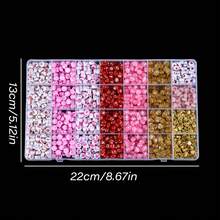 一盒28套粉色、红色、白色和金色字母珠子和心形亚克力珠子 - 首饰制作套装 - 适用于首饰DIY、手工手链、项链和其他工艺品 - 字母珠 - 查看 2