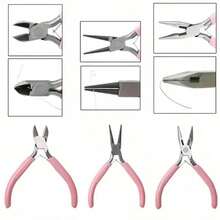 Mini Angled Pliers, Round Bent Nose Pliers, Insulated Pliers Suitable For Jewelry Making Tools - Multicolor - View 3