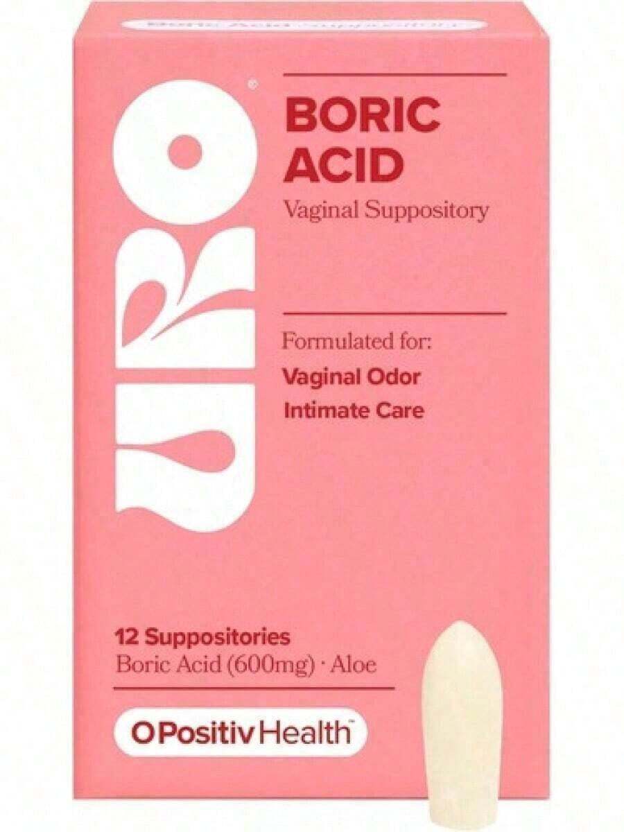 O Boric Acid Vaginal Suppository W/ Lactic Acid & Aloe For Vaginal Odor, 12 Ct - 1 - Xem 1