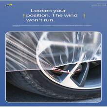 1pc Premium Transparent Car Cover - Waterproof, Dustproof, UV-Resistant, Fits All Car Models - White - View 10