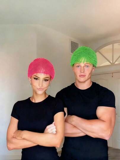 1pc Spiked Rubber Baseball Cap, Fun Spiked Ball Headpiece, Suitable For Pranks, Party Holiday Costumes, Unisex Carnival Masquerade Accessories, Party Favors