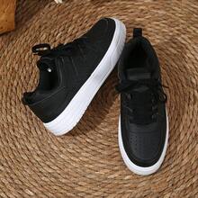 Women's Retro Mary Jane Sneakers Platform Cushioned Sole Casual Street Style Shoes - Black - View 1