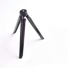 Lightweight Mini Tripod For Camera/Phone/Webcam & Selfie Stick, 360° Phone Clip & Cold Shoe Mounts - Black - View 10