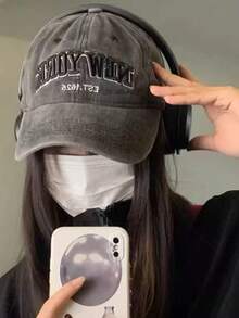 女士甜美刺绣棒球帽 | 防紫外线遮阳帽 修身棒球帽 夏季户外 - 彩色 - 查看 5