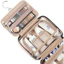 NISHEL - Neceser de viaje para mujer, organizador portátil para colgar champú, acondicionador, juego de cepillos, accesorios de viaje(Rosado Mediano) - Multicolor - Ver 4