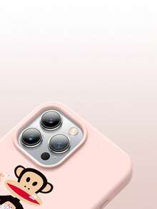 Paul Frank Officially Licensed Liquid Silicone Phone Case, Full Body Monkey Face Drop Protection With Camera Guard, Monkey Cake Letter Pattern, New Design Compatible With IPhone 13/14/15/16/17 Pro Max - Multicolor - View 6