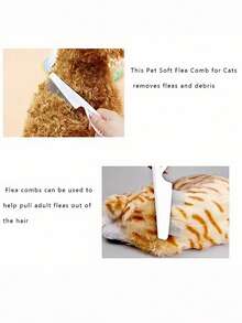 宠物毛发及泪痕去除刷，狗刷，猫刷，宠物除蚤梳，清洁刷，宠物美容刷，脱毛刷，有效修剪并温和去除打结的毛发和跳蚤，适用于犬猫，宠物用品 - 彩色 - 查看 9