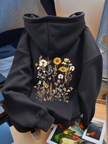 Hoodies For WomenhoodieWomen's Fashionable Autumn/Winter Hooded Pullover Sweatshirt, Soft And Comfortable Thermal Lining Casual Top. Women's Leisure Thermal Lined Pullover Sweatshirt With Collegiate Style Graphic Print, Radiating Yhful Vitality. Suitable For Running, Lounging, Gatherings, Parties, Etc. Provides Warmth In Autumn/Winter, Suitable For Activities Like Running And Exercising. Oversized Thick Hooded Sweatshirt For Women, Fits Street Style And Door Wear, Suitable For Autumn/Winter.Loose And Comfortablehoodies For Women  Clothes Clothes - 杏色 - 查看 10