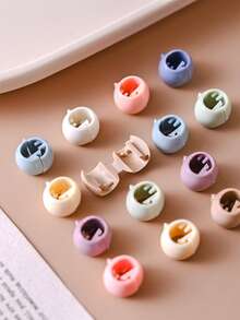 80个新款莫兰迪彩色迷你串珠发夹，女士高端公主风发夹，甜美百搭的侧刘海夹，小巧发饰，爪夹，发卡，发夹 - 彩色 - 查看 4