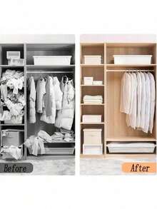 5pcs Garment Bags Set, Transparent Zipper Dust Cover, Wardrobe Storage Moisture-Proof, Transparent Clothing Protective Cover, Durable Stitching, For Clothes Use, Ideal Household Items - Multicolor - View 3