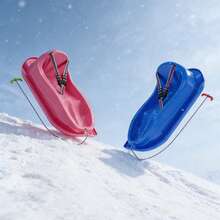 70*49cm Ski Sled, Seatbelt Sled, Random Colors, Thickened And Wear-Resistant, For Skiing And Ice Skating, Freeze-Resistant, Outdoor Scooter, Ski Cart, Multi-Functional And Multi-Purpose, For Skiing/Grass Skiing/Sand Skiing/Ice Skating/......., Winter Snow Sliding Tool, Outdoor Skiing Entertainment Equipment, Essential For Winter Sports - Multi-color Random - View 8