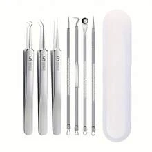 7pcs Pimple Needle Kit – Stainless Steel Pore & Extraction Tools – Professional Removal Set All Skin Types With Portable – Fragrance-Care Tools - 隨機顏色*7 - 查看 2