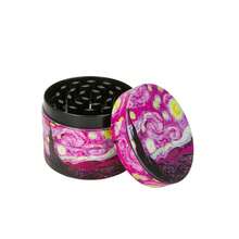 OFFPUFF 2 Pieces Pink Starry Night Rolling Tray And Herb Grinder Set - 粉色 - 查看 4