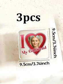 1/3/5pcs Customized Acrylic Name Photo Coasters, Drink Coasters, Personalized Coasters, Valentine's Day Gift, Birthday Gift, Drink Coasters, Personalized Coasters, Wedding Souvenirs, 9.5x9.5cm Personalized Acrylic Memorabilia, Anniversary Gift - Multicolor - View 13