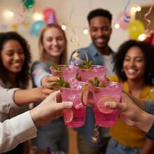 12oz Disposable Stemless Glasses,PET Solo Disposable Cups,Party Clear Plastic Wine Glasses For Parties Birthday,Wedding,Meeting,Christmas Party Supplies. (100, Pink) - 50 - View 7
