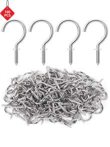 50/100 Pieces Screw Hook, 1 Inch (Approximately 2.5 Cm) Metal Cup Hook Screw Hook Heavy Duty Screw Wood Wall Ceiling Hook Plant Hook Indoor Outdoor For Tableware Craft Basket Lamp Wreath - Bronze, Christmas Decoration, Party Hook - Multicolor - View 18