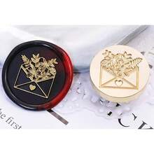 BAOFALI 1pc 25mm Clock Gear Pattern Removable Brass Head Classic Wax Seal Stamp, Suitable For Decorating Cards, Envelopes, Invitations, Packages, Wedding Invitation Wax Seal - Gift Wrapping Wax Seal Stamp - one-size - View 11