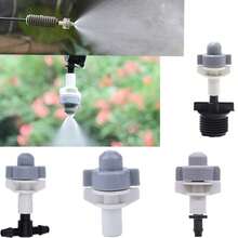 Adjustable Atomizing Micro Nozzle, 4-Point Thread/Flat Mouth Three-Way/Single Hook Drip Irrigation Nozzle, Greenhouse Orchard Vegetable Irrigation Water-Saving Nozzle, Garden Potted Flower Cooling And Humidification Atomizing Nozzle - Multicolor - View 2