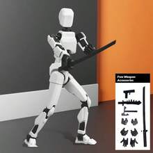 1pc Lucky 13 Multi-Jointed Posable Action Figure Doll, Unisex Assemble Stress Relief Desk Decor Collectible Toy