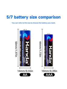 AA/AAA 1.5V 碳锌一次性电池，适用于 LED 灯串、玩具、遥控器、时钟、麦克风等，是圣诞节、情人节礼物的理想之选。 - 彩色 - 查看 5