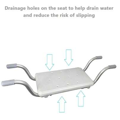 Asiento de banca para bañera - Silla de ducha colgante para personas mayores, ayuda de baño de alta resistencia, soporta hasta 250 libras (aprox.)113,4 kilogramos)