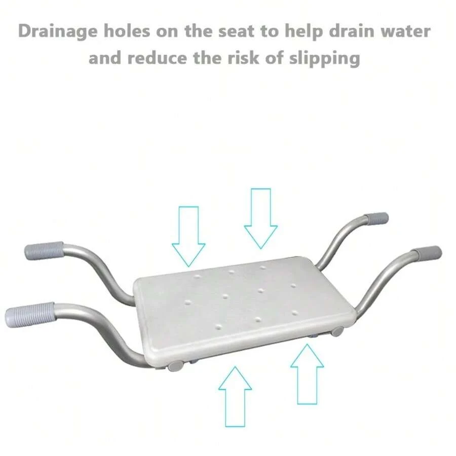 Asiento de banca para bañera - Silla de ducha colgante para personas mayores, ayuda de baño de alta resistencia, soporta hasta 250 libras (aprox.)113,4 kilogramos) - blanco cremoso - Ver 1