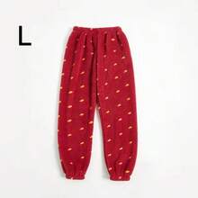 草莓印花连帽休闲睡袍，女士冬季草莓连帽浴袍，带袖，圣诞礼物，长袖保暖加厚抓绒纽扣休闲家居服带口袋，女士睡衣套装，秋冬季，可爱睡衣或日常穿着