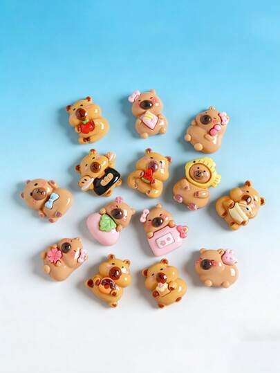 10/20PCS Capybara Party Gifts & DIY Crafts - No Electricity Required, Suitable For Indoor/Outdoor Use, Aquarium Decorations, Wonderland Garden Ornaments, Whimsical Designs, Durable, Handmade, Ideal For Craft Enthusiasts (Random Packaging).