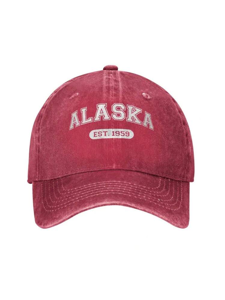 Unisex Vintage 1959 Alaska Trucker Hat - Washed Baseball Cap With