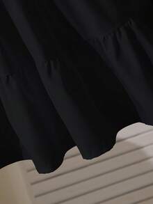 3件套女童串珠连衣裙套装：时尚串珠连衣裙 + 可爱串珠牛仔背心 + 时尚串珠包 - 黑色 - 查看 5