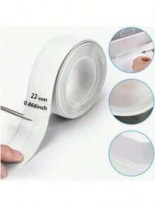 1 Rolle wasserdichte, schimmelbeständige Fugenstreifen für Toilette, selbstklebende Dichtungsstreifen für Küche & Bad gegen Feuchtigkeit, dekorative Spülbecken-Fugenstreifen - Verschiedenfarbig - Übersicht 4